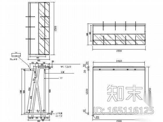 [重庆]时尚现代老年女装专卖店装修施工图（含效果）cad施工图下载【ID:165116125】