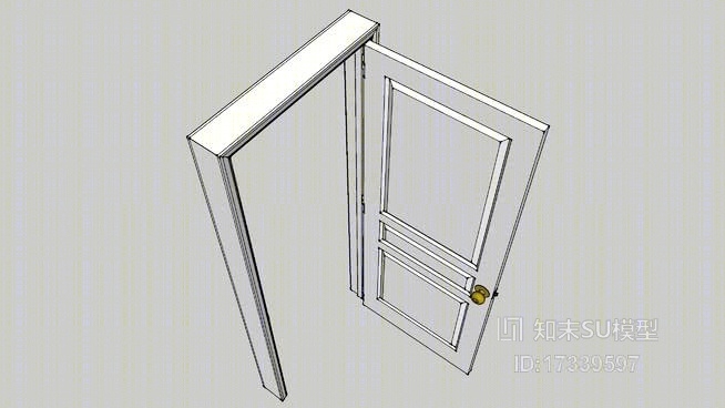 室内门SU模型下载【ID:17339597】