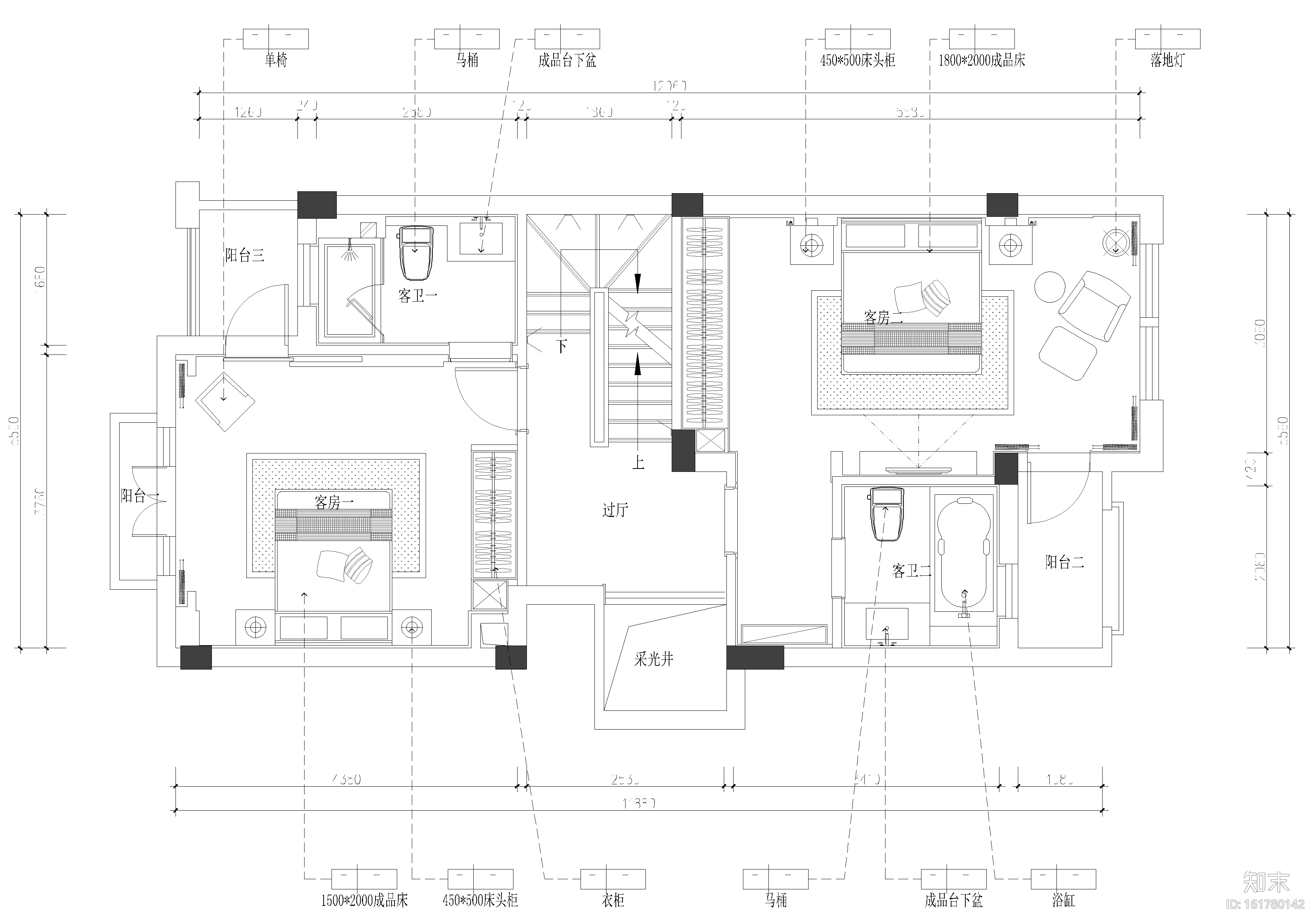 [湖南]中式风格五层别墅内部施工图设计（附3D模型+效果...cad施工图下载【ID:161780142】