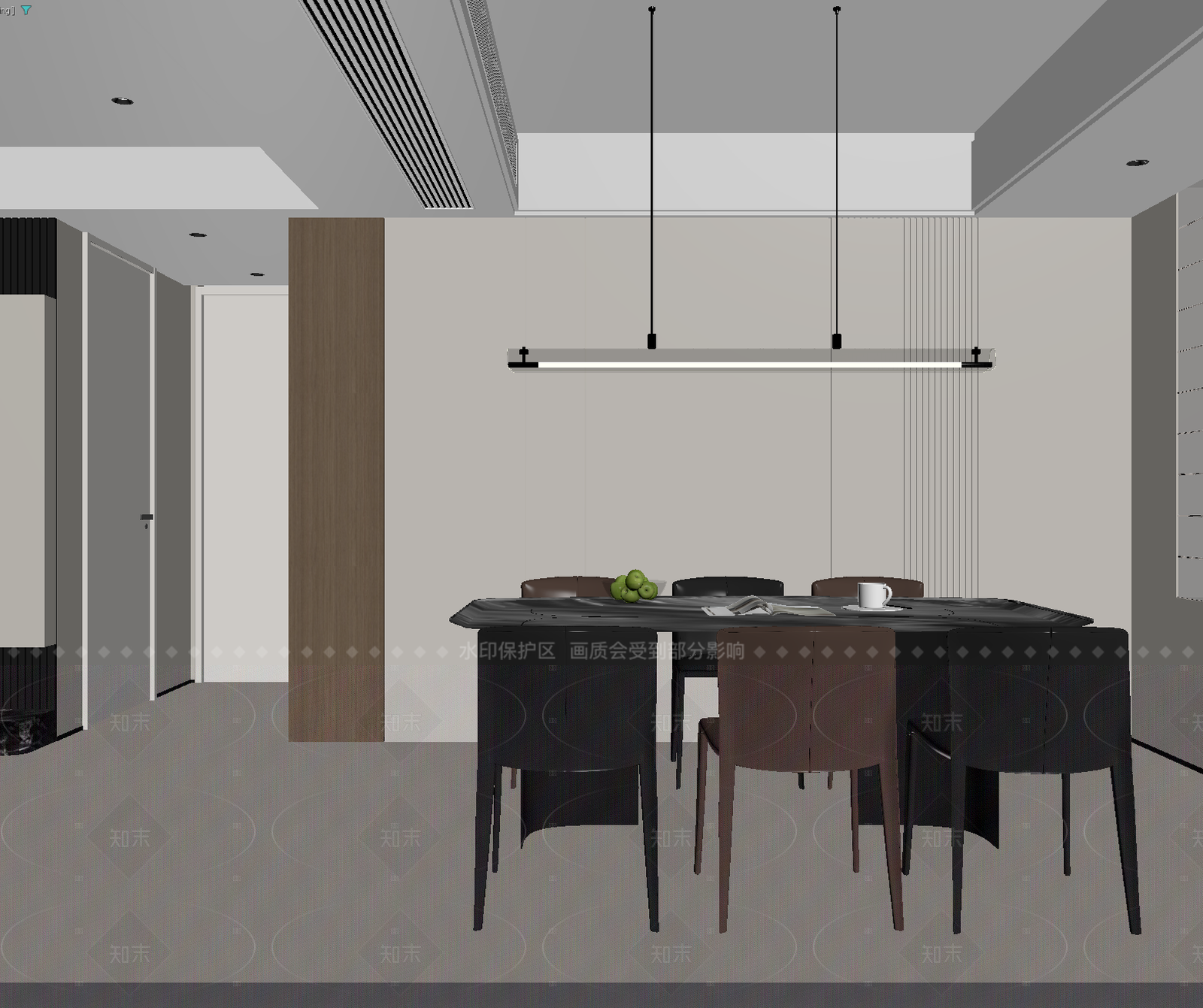 现代家居餐厅3D模型下载【ID:1214934441】