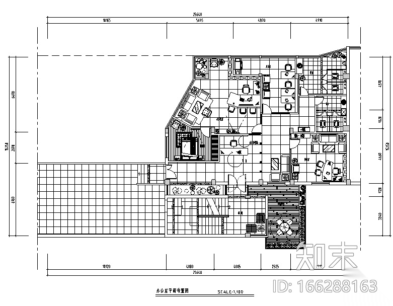 [福建]闽南贸易有限公司办公空间设计施工图（附效果图）cad施工图下载【ID:166288163】