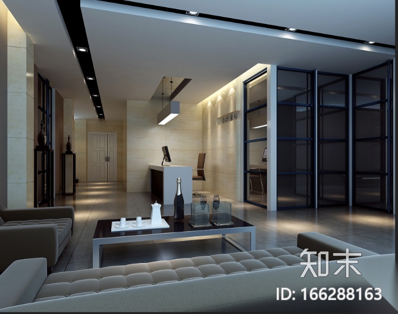 [福建]闽南贸易有限公司办公空间设计施工图（附效果图）cad施工图下载【ID:166288163】