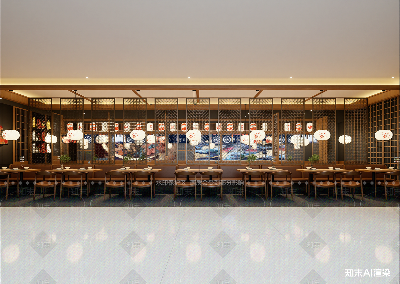 日式日料店3D模型下载【ID:1215119661】