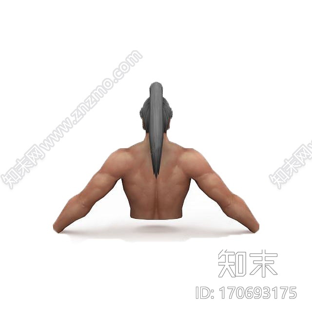现代3D游戏男子裸体CG模型下载【ID:170693175】