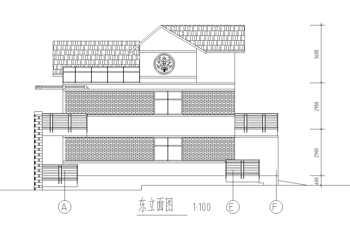 现代风格三层独栋别墅建筑施工图设计cad施工图下载【ID:151388133】