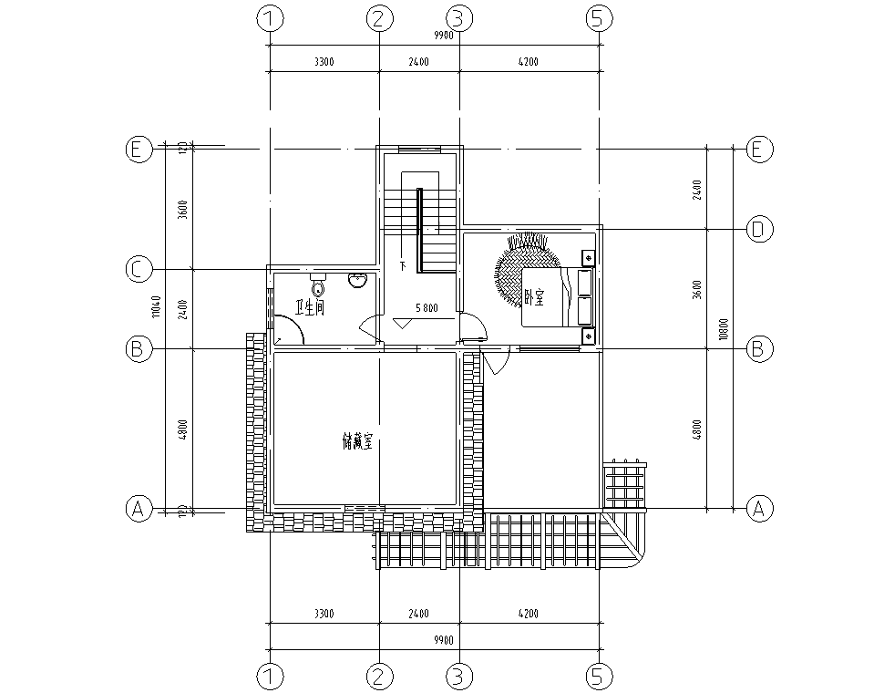 现代风格三层独栋别墅建筑施工图设计cad施工图下载【ID:151388133】