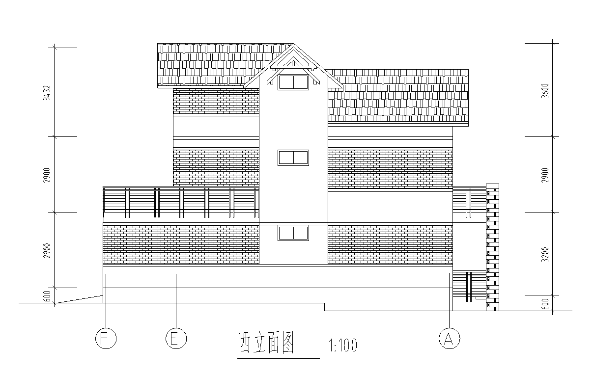 现代风格三层独栋别墅建筑施工图设计cad施工图下载【ID:151388133】