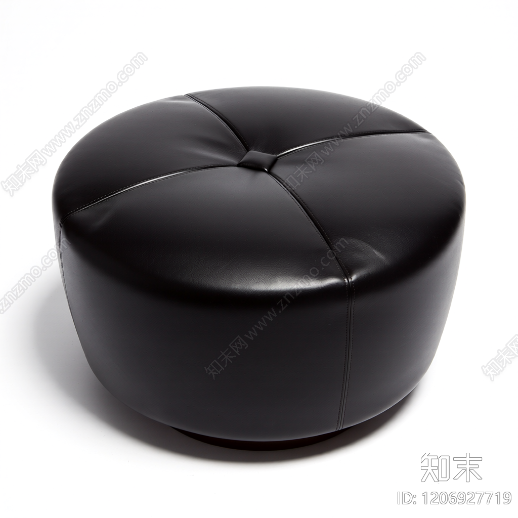 黑色圆形脚凳3D模型下载【ID:1206927719】