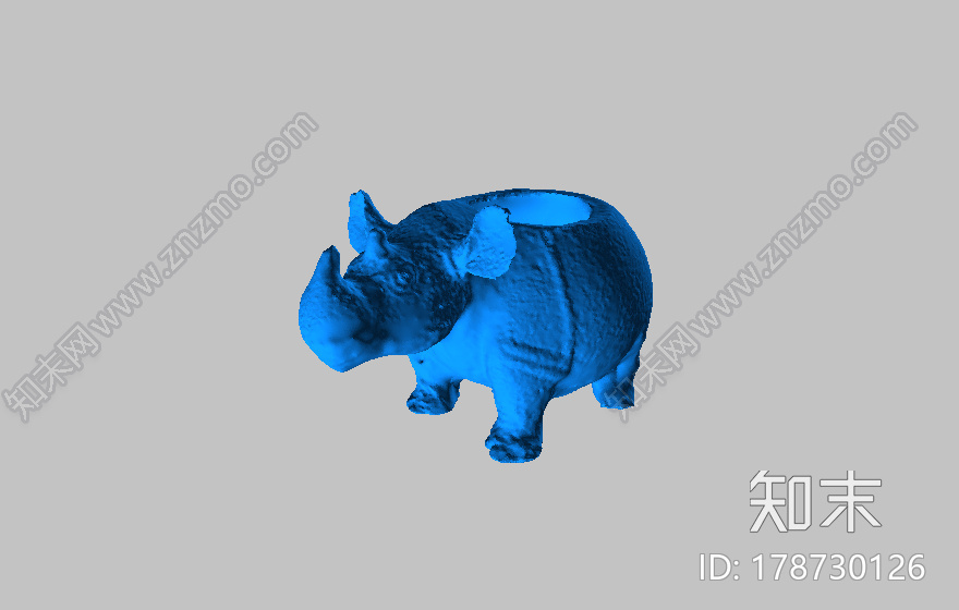 犀牛樽3d打印模型下载【ID:178730126】