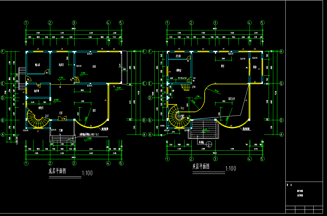 四层别墅建筑方案设计（包含CAD）cad施工图下载【ID:149863139】