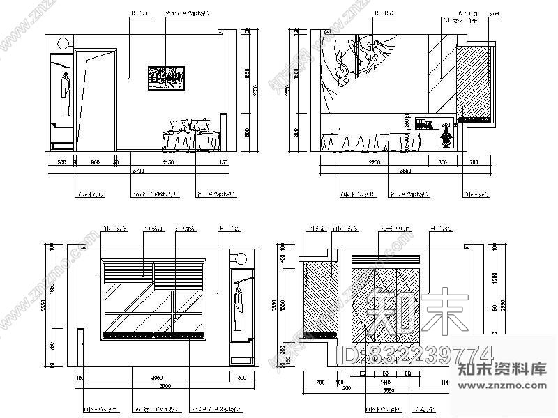 图块/节点小孩房立面图cad施工图下载【ID:832239774】