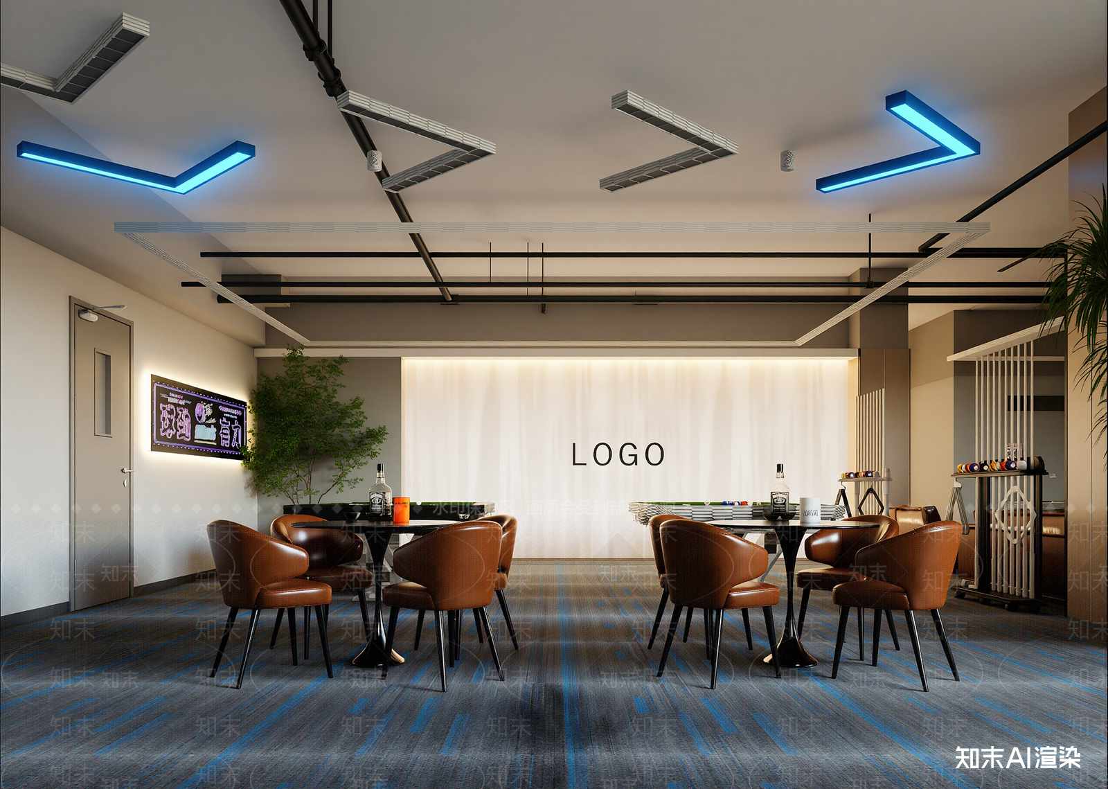 工业风酒吧3D模型下载【ID:1214373402】