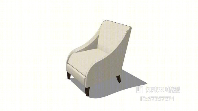 单人沙发SU模型下载【ID:37757571】