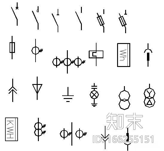 CAD制图电气元件库施工图下载【ID:166255151】