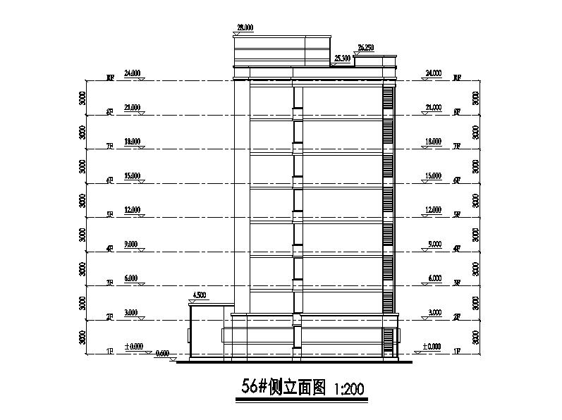 [四川]八层商品住宅及联排式别墅建筑设计方案文本cad施工图下载【ID:165608180】