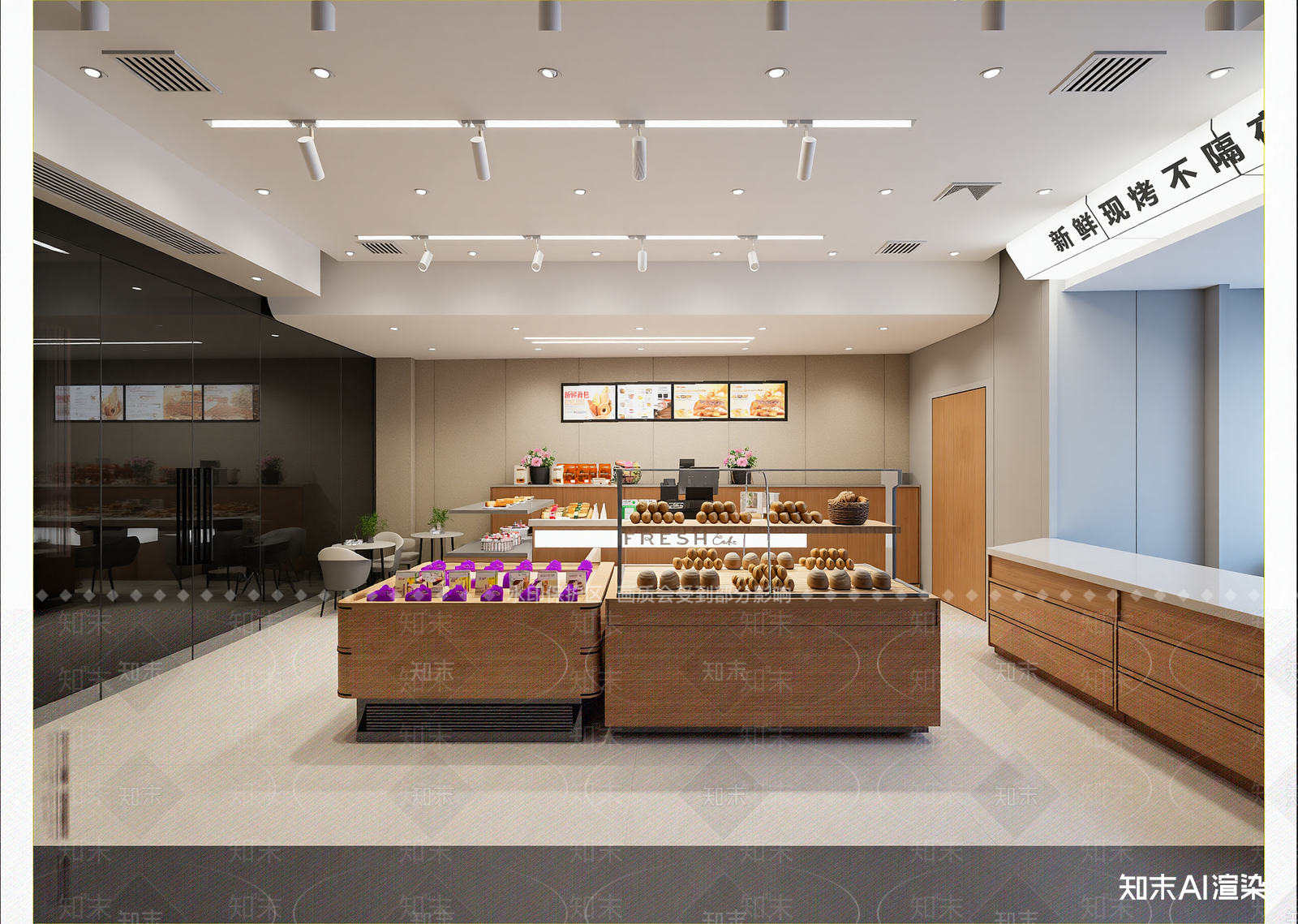 现代面包店3D模型下载【ID:1214940505】