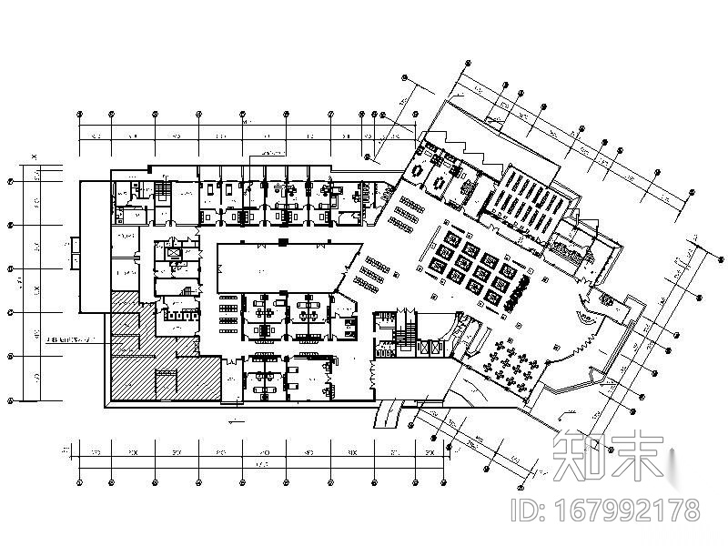 某医院平面图cad施工图下载【ID:167992178】