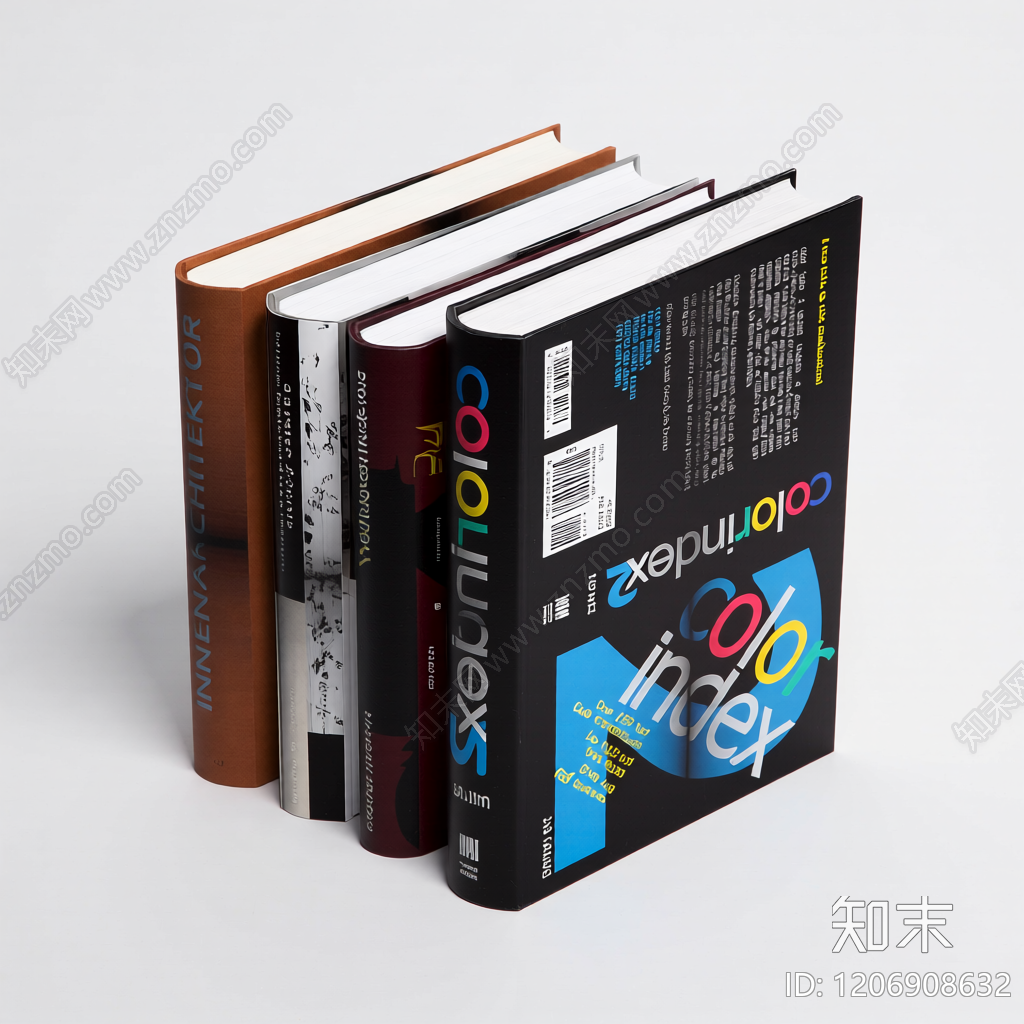 书籍堆叠组合模型3D模型下载【ID:1206908632】