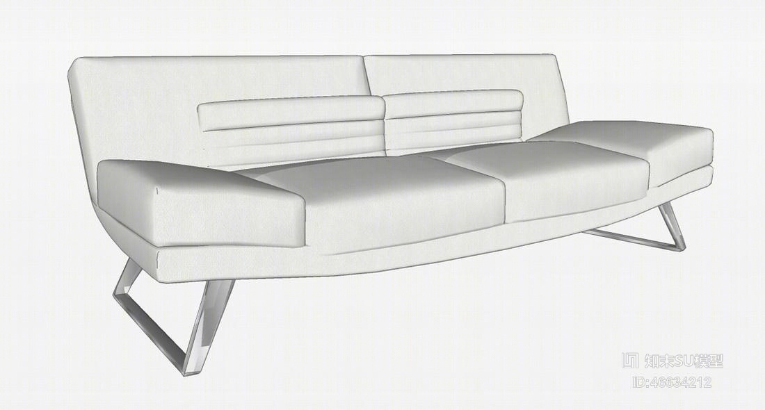 双人沙发SU模型下载【ID:46634212】