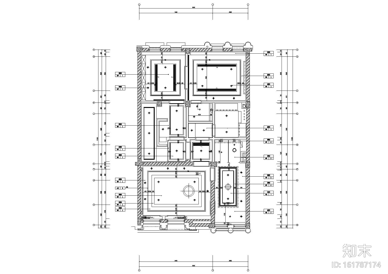 [山东]绿城济南百合花园会所室内设计施工图cad施工图下载【ID:161787174】