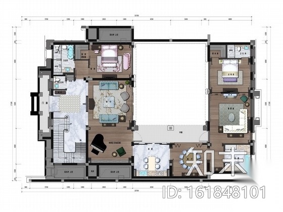 [浙江]新中式混搭风双层别墅室内装修图（含实景）施工图下载【ID:161848101】