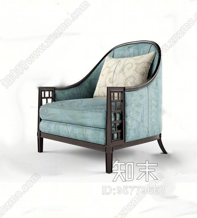 单人沙发3D模型下载【ID:95779663】