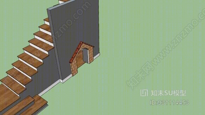 狗屋楼梯SU模型下载【ID:931114453】