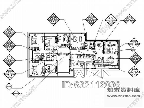 施工图广东温泉景区休闲会所室内装修施工图含物料表cad施工图下载【ID:632112036】