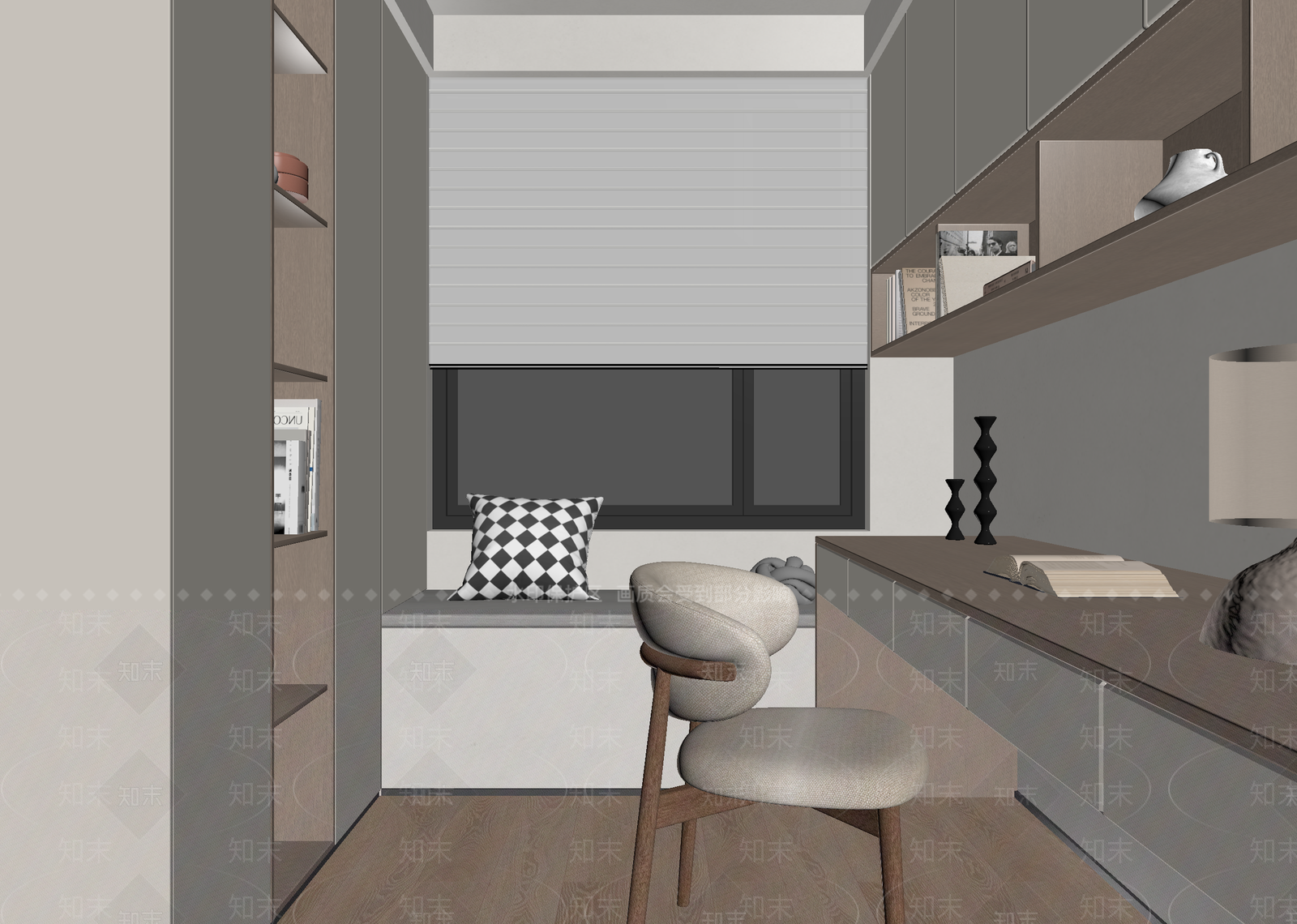 现代书房3D模型下载【ID:1215146003】