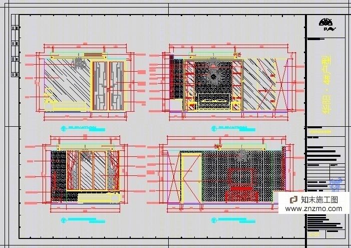 金螳螂公司样板房施工图cad施工图下载【ID:56896271】