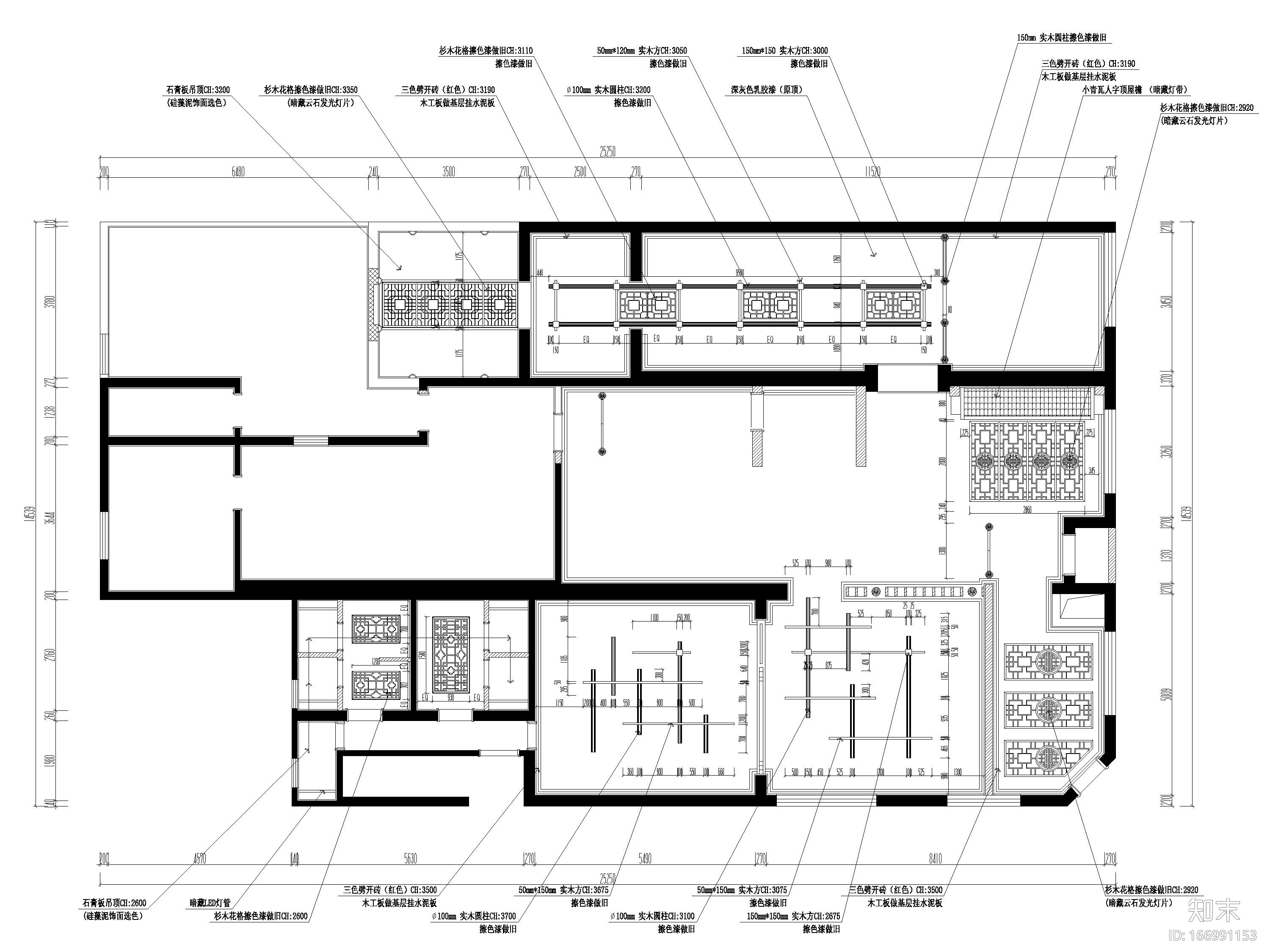 [墨尔本]324㎡中式小龙坎火锅店装饰施工图施工图下载【ID:166991153】