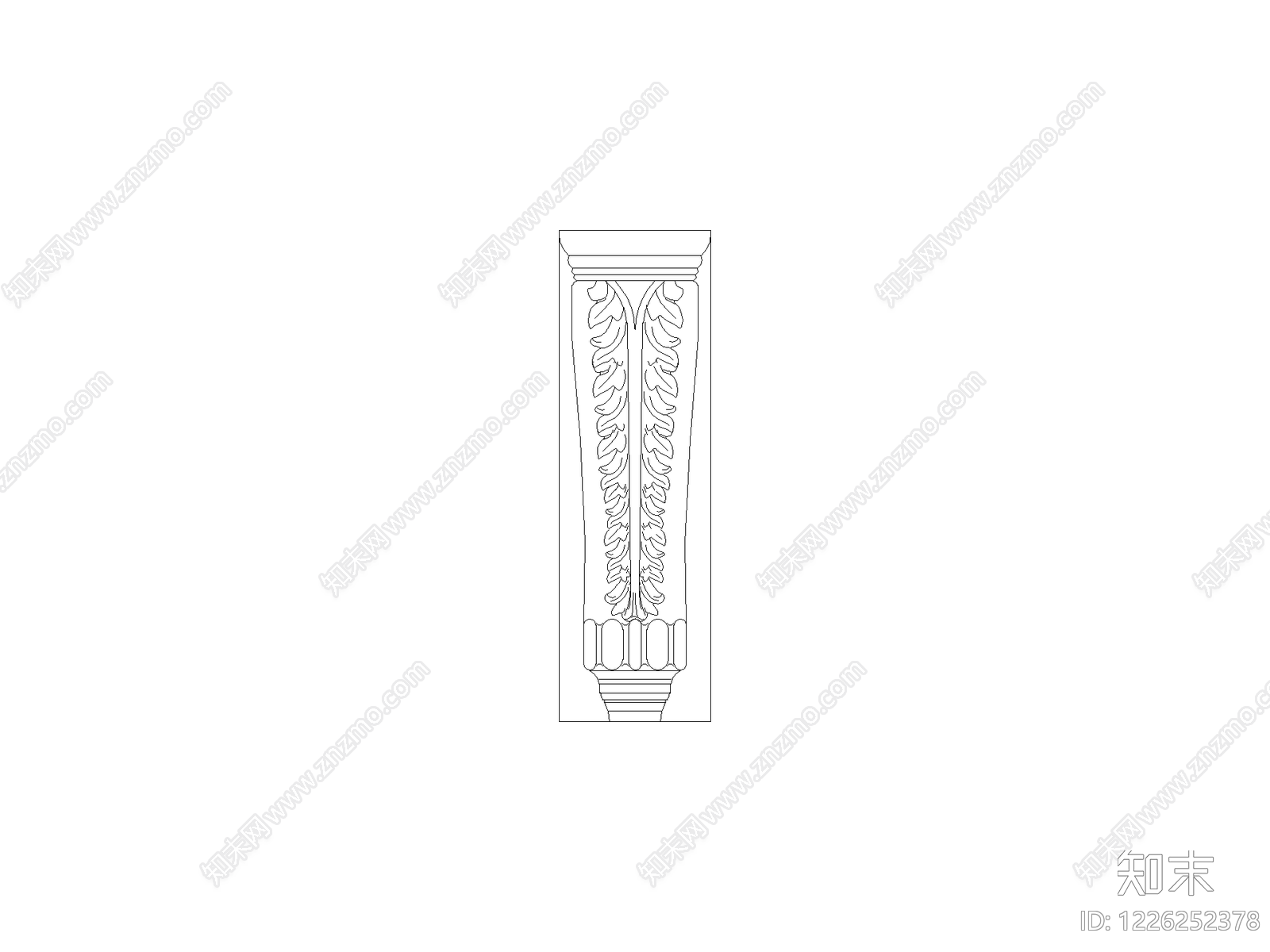 雕塑装饰构件cad施工图下载【ID:1226252378】