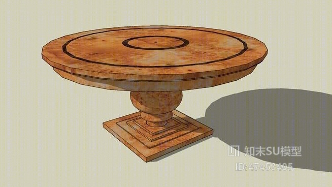 餐桌SU模型下载【ID:618001647】