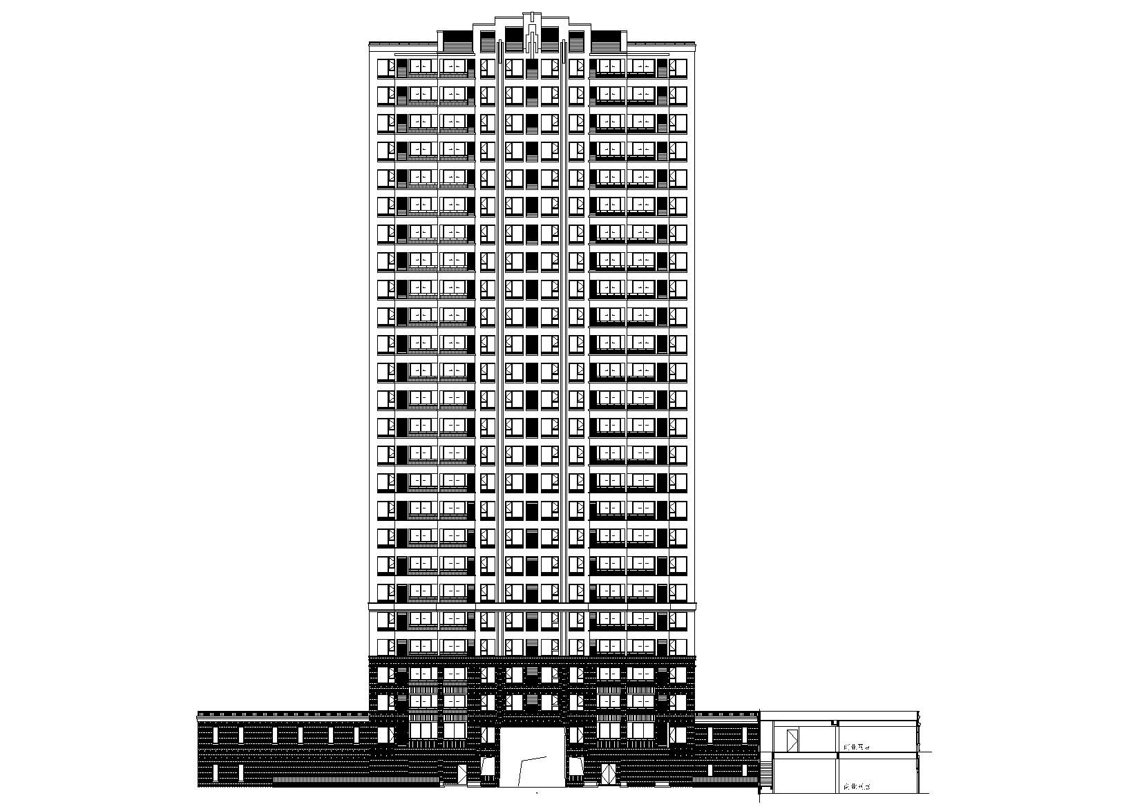 嘉兴城南路西常睦路南地块住宅建筑施工图cad施工图下载【ID:167383103】