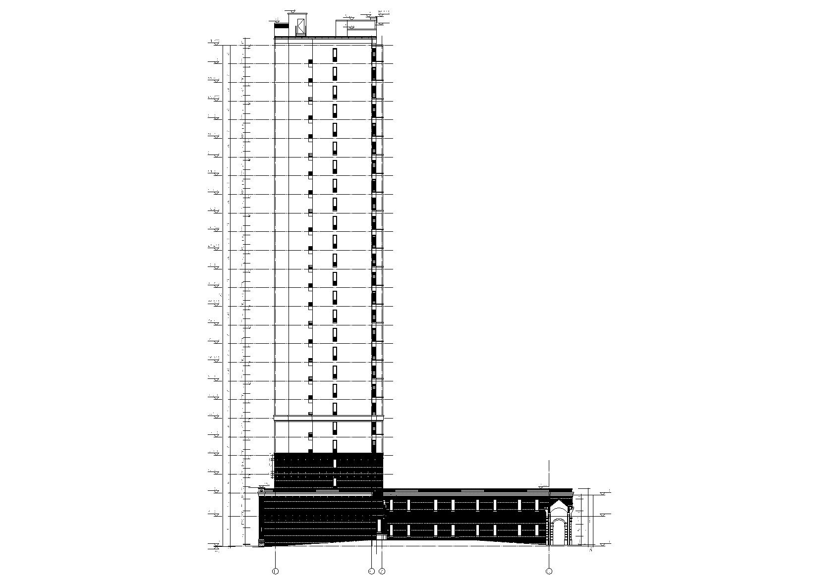 嘉兴城南路西常睦路南地块住宅建筑施工图cad施工图下载【ID:167383103】