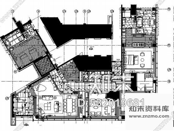 施工图深圳五星级奢华商务酒店顶级总统套房室内设计cad施工图施工图下载【ID:532019681】