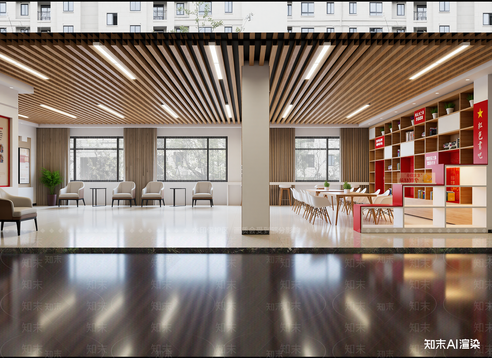 现代党建室3D模型下载【ID:1214766576】