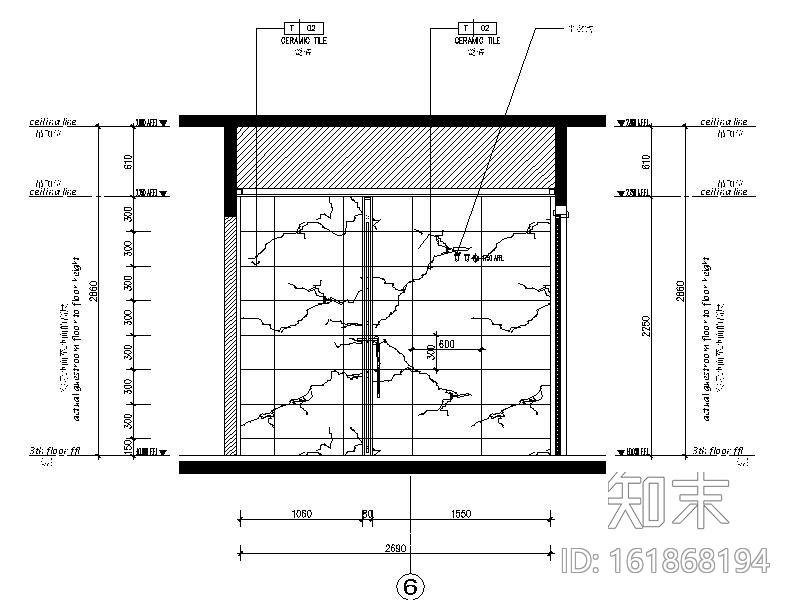 [深圳]酒店大床房走道及电梯厅室内设计施工图（含效果图...施工图下载【ID:161868194】