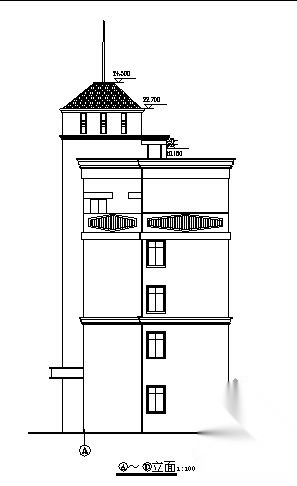 五层办公楼建筑施工图cad施工图下载【ID:151431188】