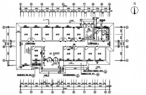 五层办公楼建筑施工图cad施工图下载【ID:151431188】