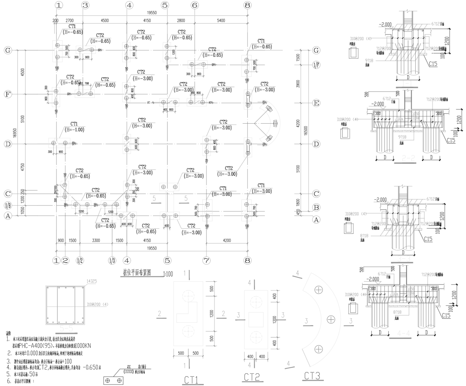 欧式三层坡屋顶独栋别墅庭院建筑施工图施工图下载【ID:150023177】