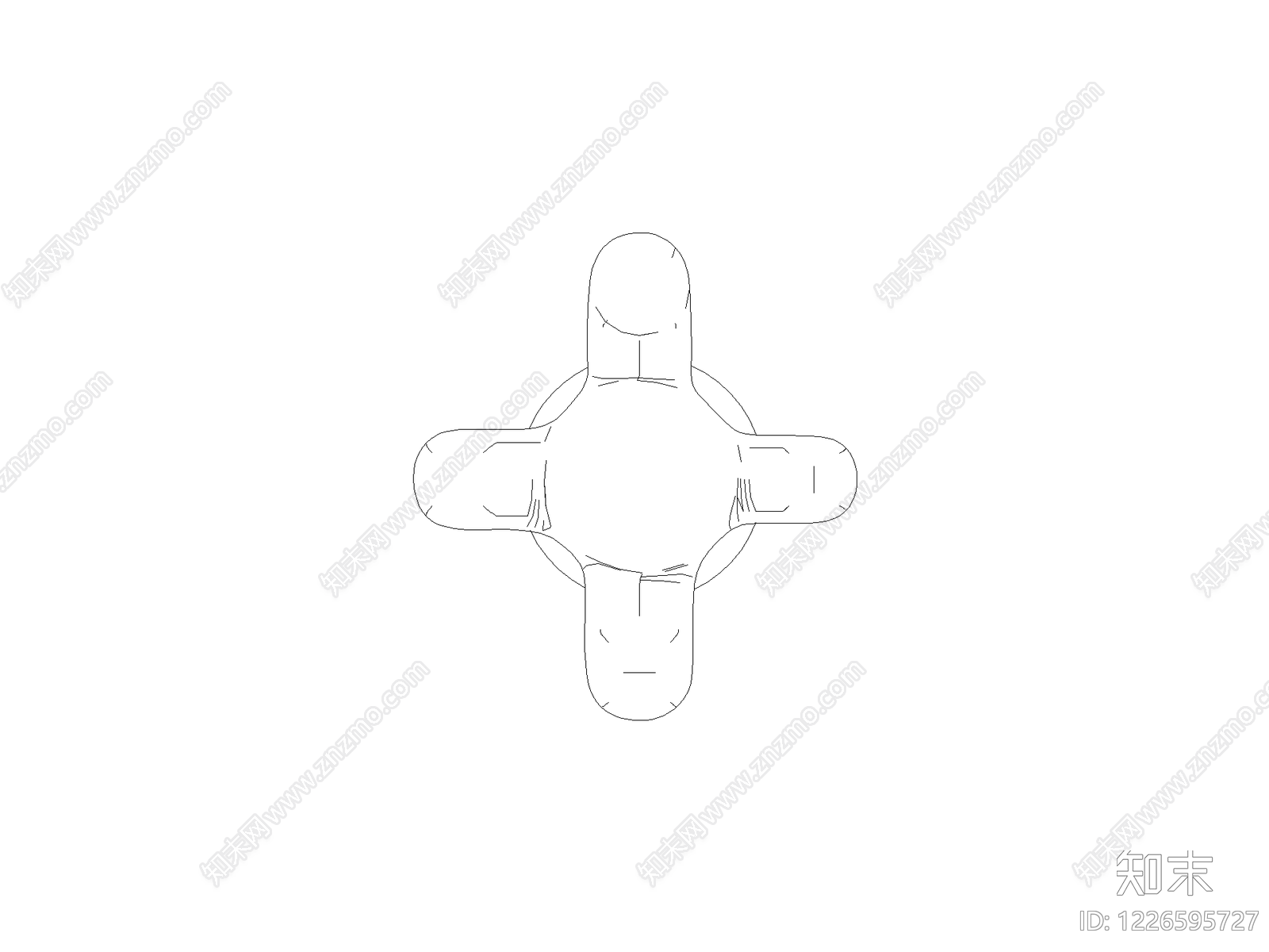 现代沙发CAD图纸