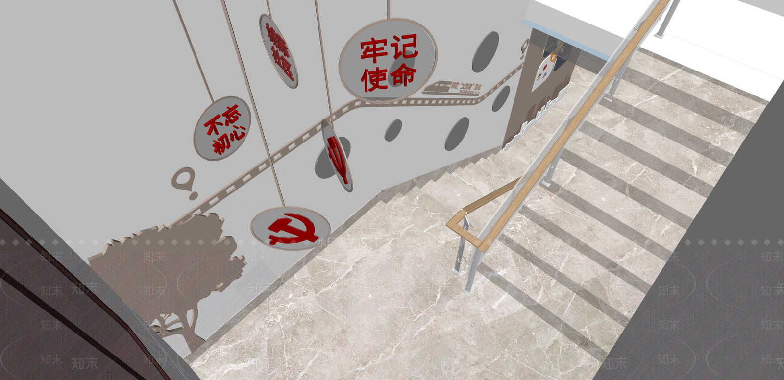 现代党建室SU模型下载【ID:1215205383】