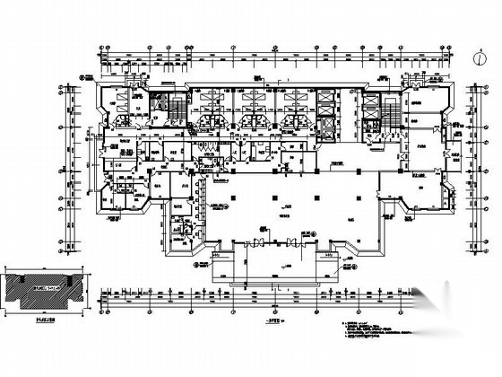 [台州]某县人民医院十九层病房综合楼建筑施工图cad施工图下载【ID:166710120】