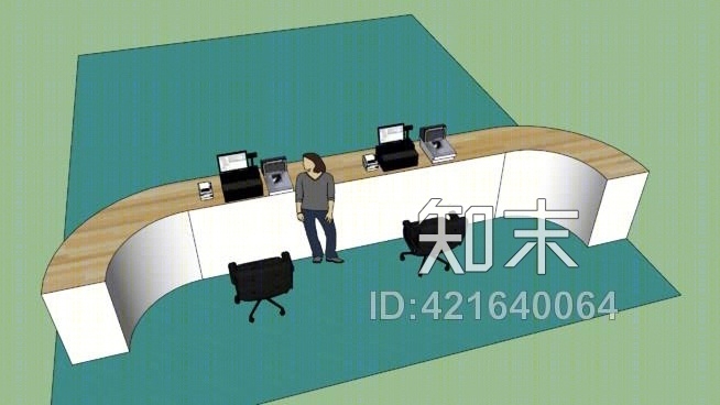 POS／商店桌SU模型下载【ID:421640064】
