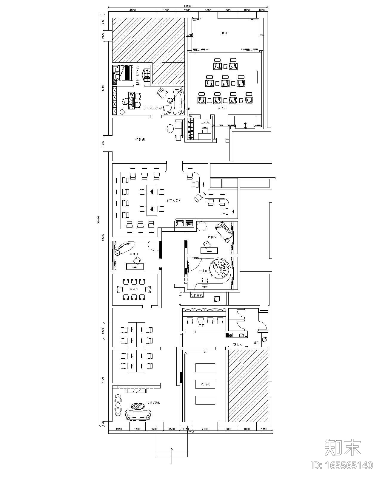 [北京]全套某影视公司办公设计施工图(含效果图)cad施工图下载【ID:165565140】