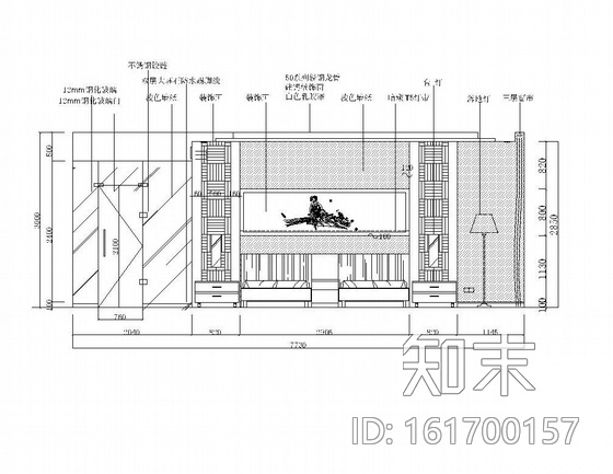 某大厦茶园宾馆设计装修图cad施工图下载【ID:161700157】