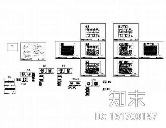 某大厦茶园宾馆设计装修图cad施工图下载【ID:161700157】