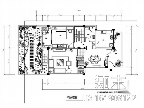 某花园别墅局部装修图施工图下载【ID:161903122】