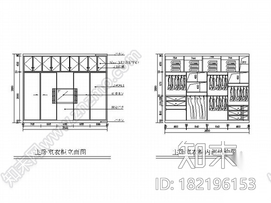 [重庆]某时尚前卫三室两厅装修图cad施工图下载【ID:182196153】